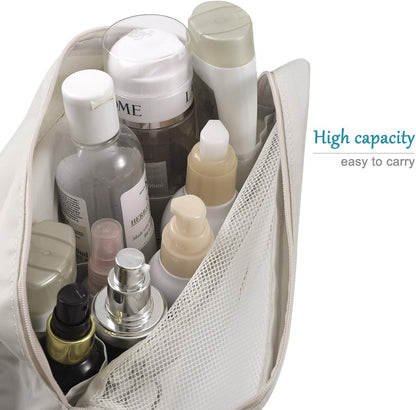Travel Hanging Toiletry Bag Cosmetic Bag Makeup Organizers for Men & Women with Sturdy Hook (Blue flower)