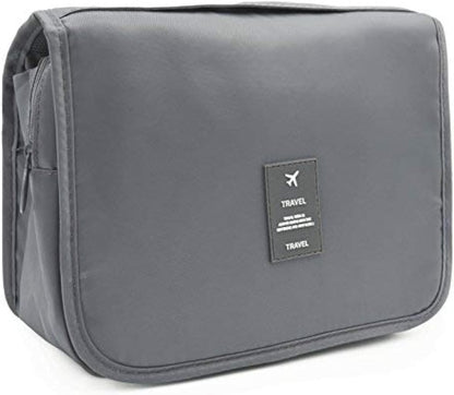 Travel Hanging Toiletry Bag Cosmetic Bag Makeup Organizers for Men & Women with Sturdy Hook (Blue flower)