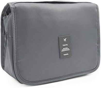 Travel Hanging Toiletry Bag Cosmetic Bag Makeup Organizers for Men & Women with Sturdy Hook (Blue flower)