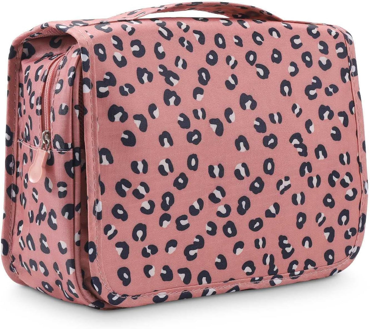 Travel Hanging Toiletry Bag Cosmetic Bag Makeup Organizers for Men & Women with Sturdy Hook (Blue flower)