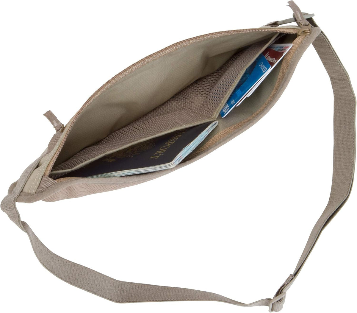 Undercover Hidden Pocket - Travel Money Belt for Men and Women, Khaki