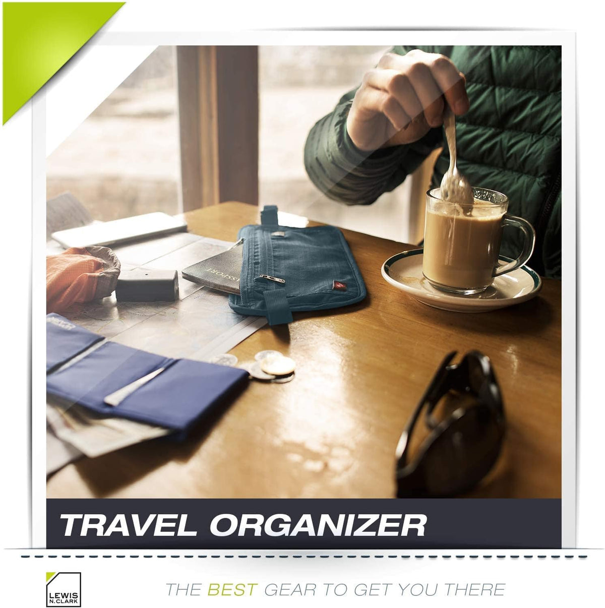 Travel Money Belt Pouch, Slim RFID Blocking Anti Theft Waist Stash Pouches for Cash, Cards and Passport Holder
