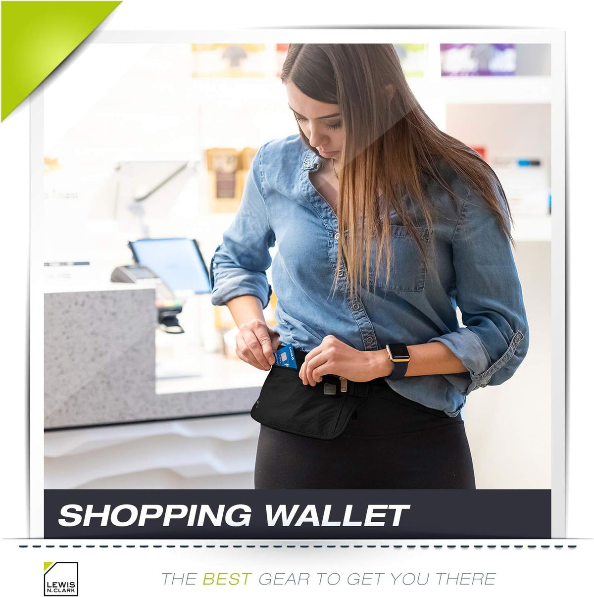 Travel Money Belt Pouch, Slim RFID Blocking Anti Theft Waist Stash Pouches for Cash, Cards and Passport Holder