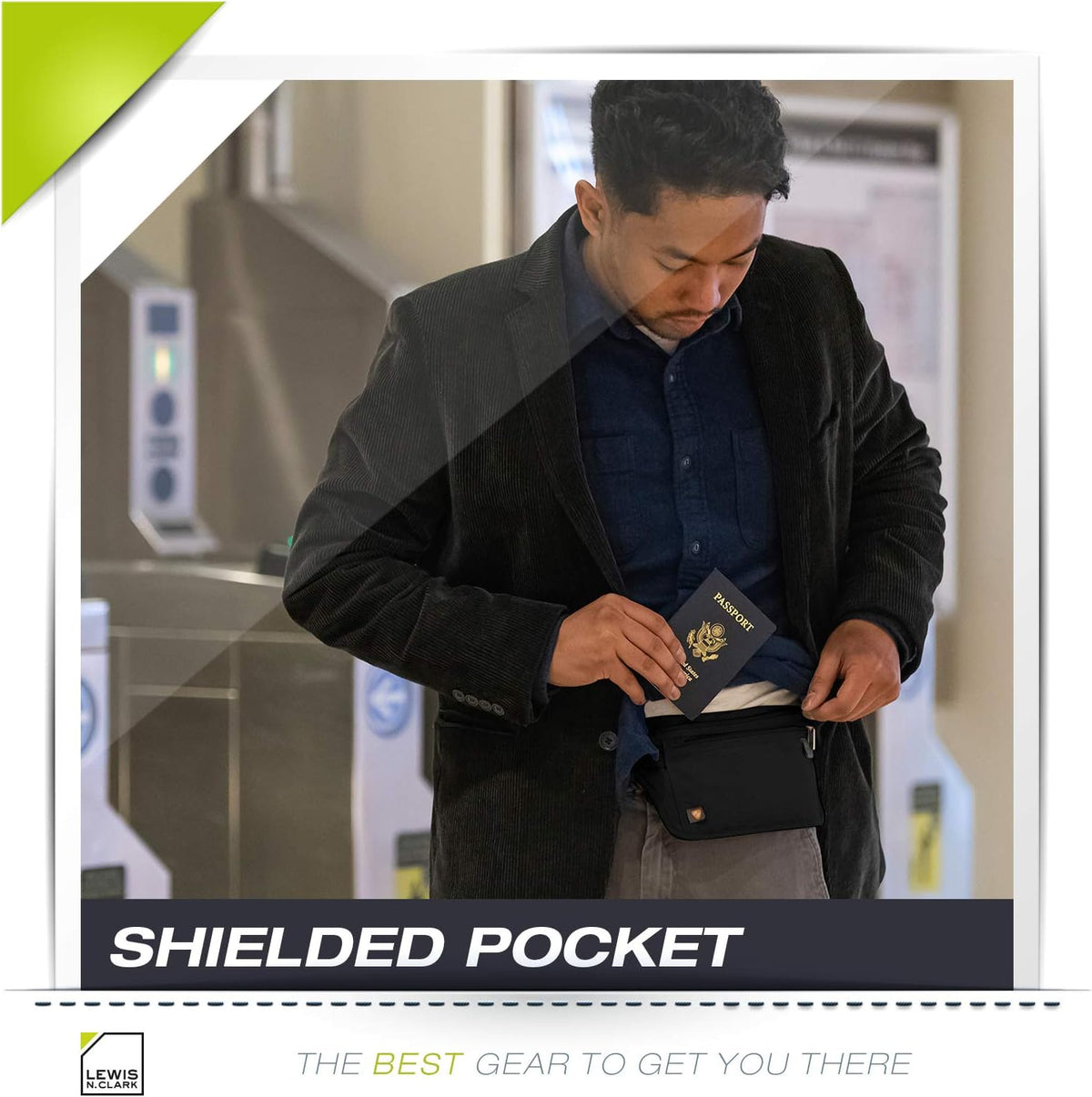Travel Money Belt Pouch, Slim RFID Blocking Anti Theft Waist Stash Pouches for Cash, Cards and Passport Holder