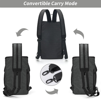 Crossbody Sling Bag for Men & Women,Convertible Sling Backpack Shoulder Chest Bag for Daypack Travel Hiking (Black)