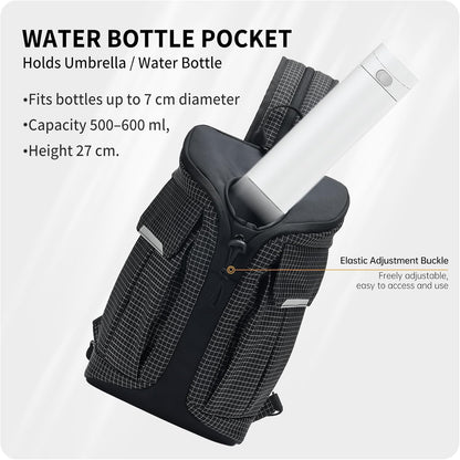 Crossbody Sling Bag for Men & Women,Convertible Sling Backpack Shoulder Chest Bag for Daypack Travel Hiking (Black)