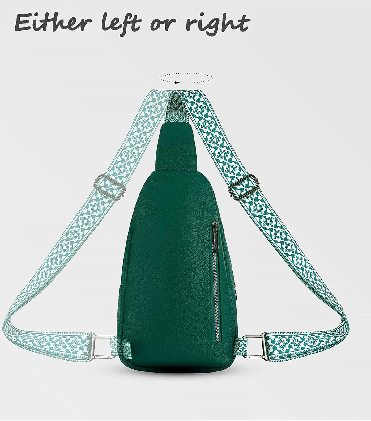 Sling Bag for Women, Leather Crossbody Bag Sling Bag Crossbody Backpack for Travel Sports Running Hiking for Man Woman