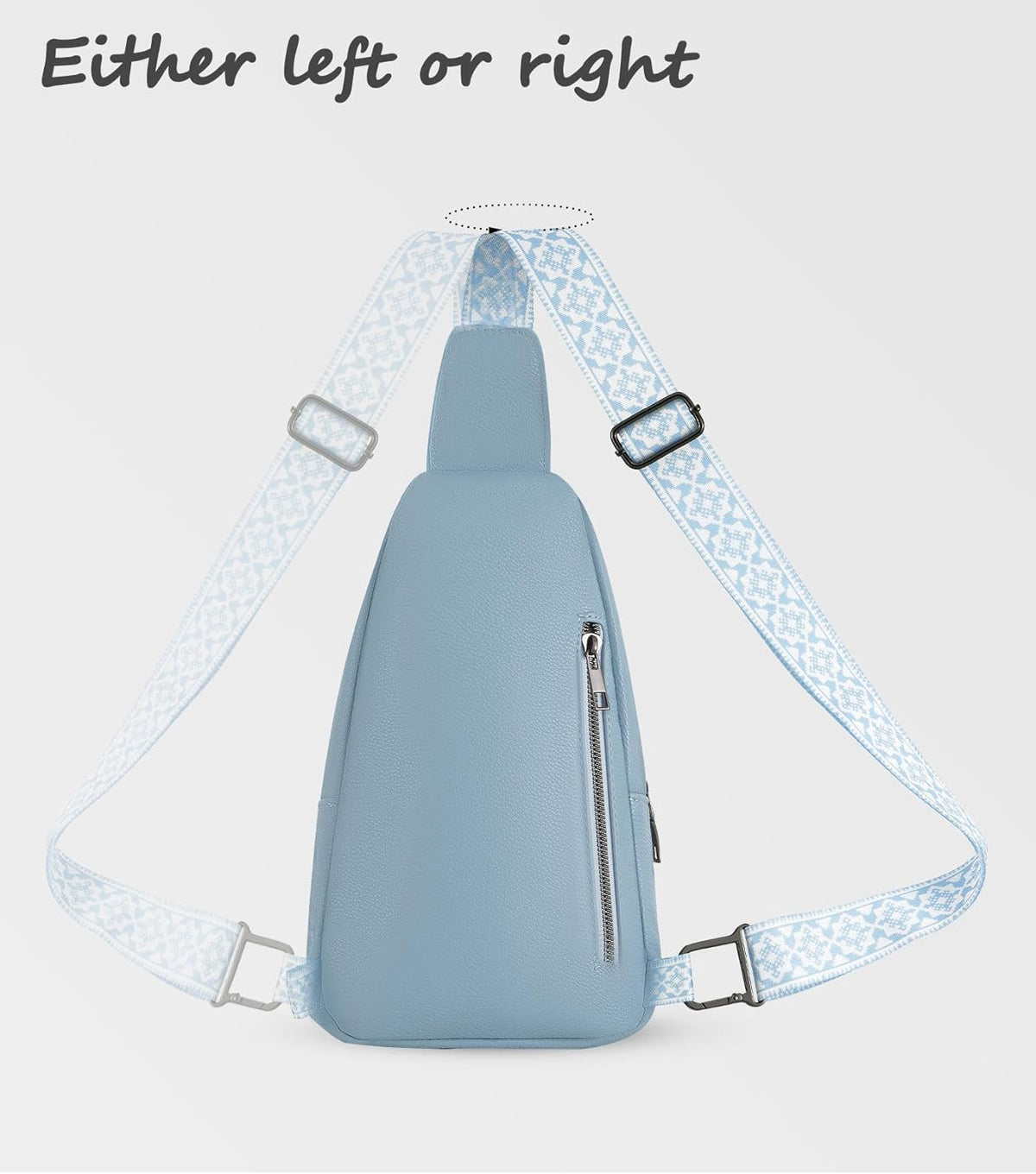 Sling Bag for Women, Leather Crossbody Bag Sling Bag Crossbody Backpack for Travel Sports Running Hiking for Man Woman
