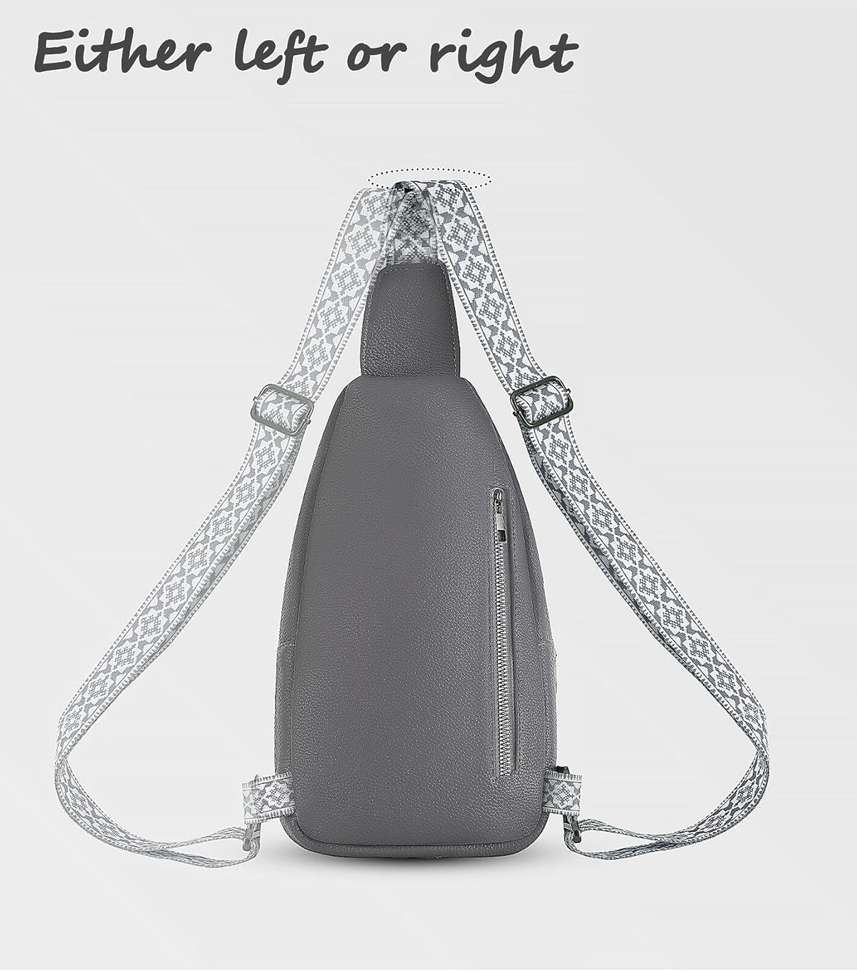 Sling Bag for Women, Leather Crossbody Bag Sling Bag Crossbody Backpack for Travel Sports Running Hiking for Man Woman