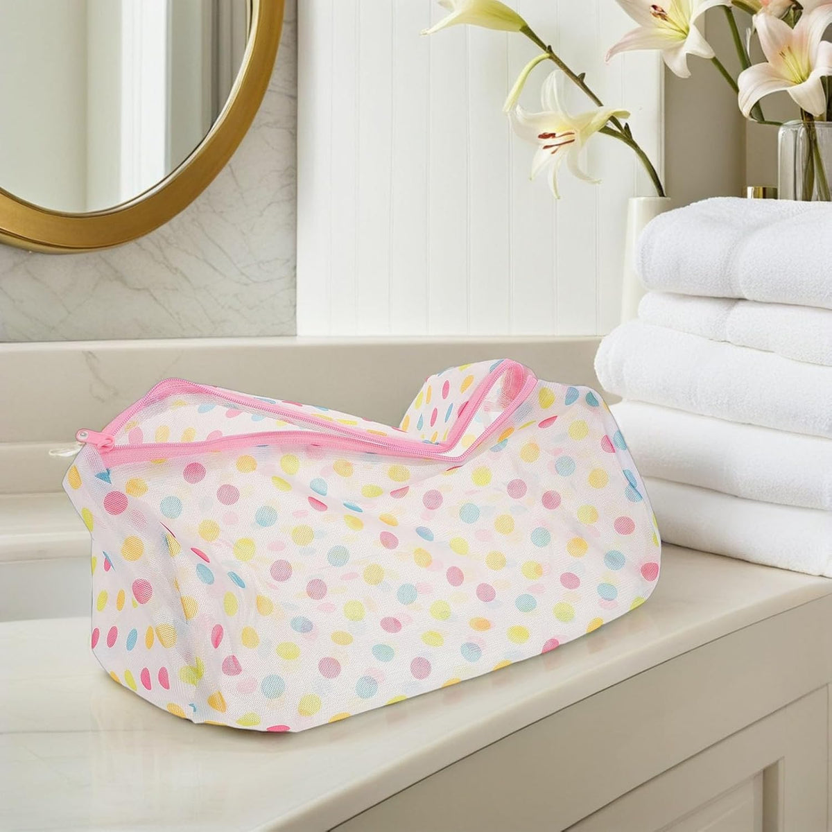 3pcs Mesh Garment Wash Bags with Zipper, Fine Mesh Laundry Bags for Sweaters, Underwear and Delicates, Protective Washing Machine Laundry Organizer Pouches for Clothing
