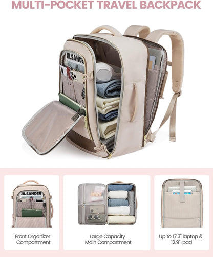 5 Pcs Carry On Luggage 22x14x9 Airline Approved with 40L Laptop Travel Backpack, 20 Inch Carry On Suitcases with Wheels, Rolling Suitcase for Women Men, with TSA Lock Weekender Luggage
