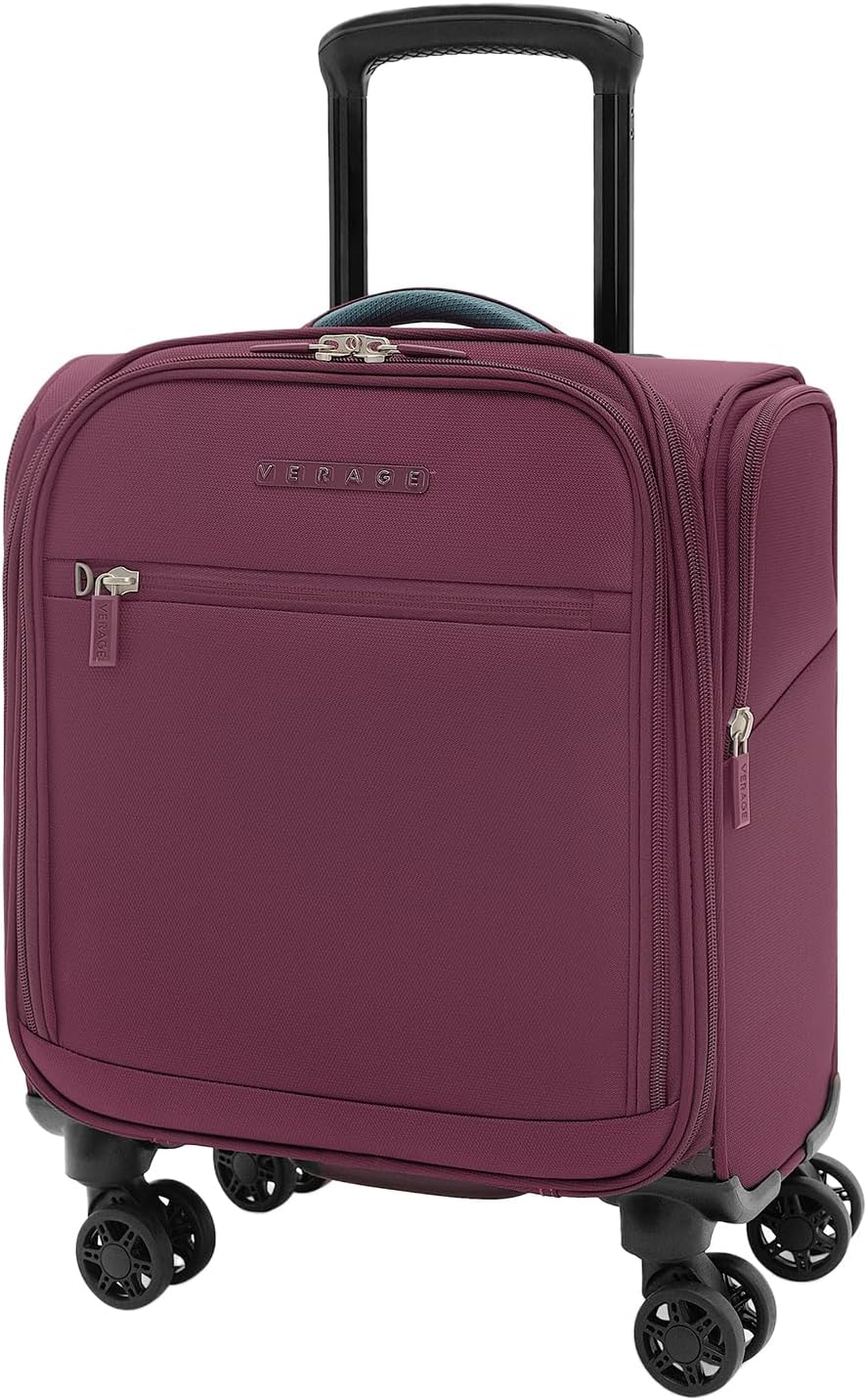 Carry On Underseat Luggage with Wheels & USB Port, Wheeled Spinner Bag Carry-on Luggages for Airlines, Lightweight Suitcase Men Women, Pilots and Crew (Upgrade-14-Inch Compact)