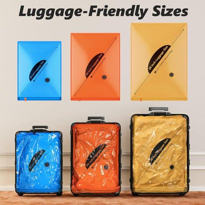 Vacuum Seal Bags for Clothing Travel with Wireless Pump, 3 Sizes (20/24/28 Inch) Compression Packing Cubes for Luggage Suitcase