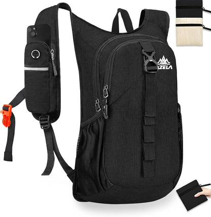 15L Small Hiking Backpack Foldable Ultralight Trekking Camping Outdoors Backpack for Women Men (beige)