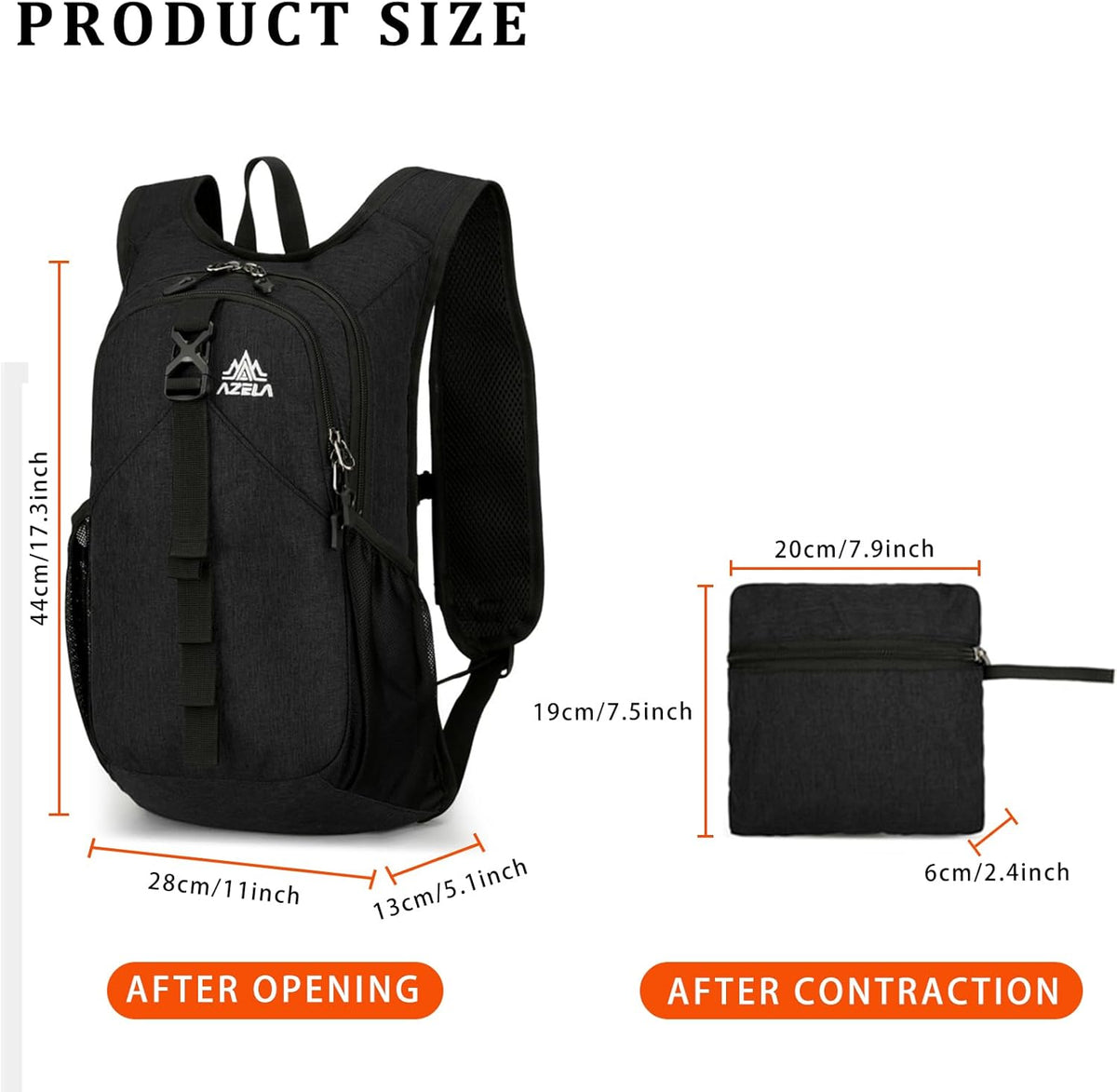 15L Small Hiking Backpack Foldable Ultralight Trekking Camping Outdoors Backpack for Women Men (beige)