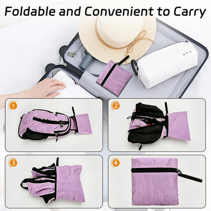 15L Small Hiking Backpack Foldable Ultralight Trekking Camping Outdoors Backpack for Women Men (beige)