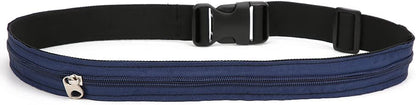 Anti Theft Money Belt with Zipper Pocket, Sports Waist Bag for Outdoor Activities, Concealed Wallet Belt for Running Travel Hiking, Secure Hidden Storage for Cash Cards Valuables (3CM)