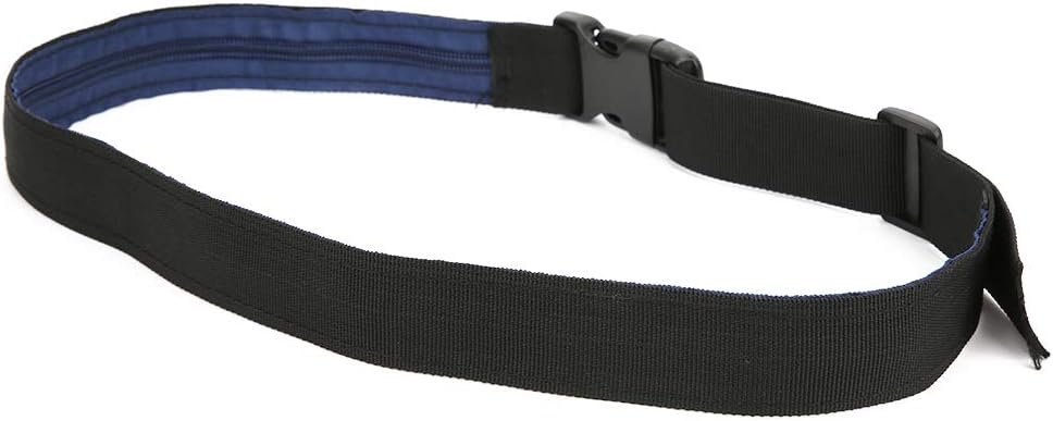 Anti Theft Money Belt with Zipper Pocket, Sports Waist Bag for Outdoor Activities, Concealed Wallet Belt for Running Travel Hiking, Secure Hidden Storage for Cash Cards Valuables (3CM)