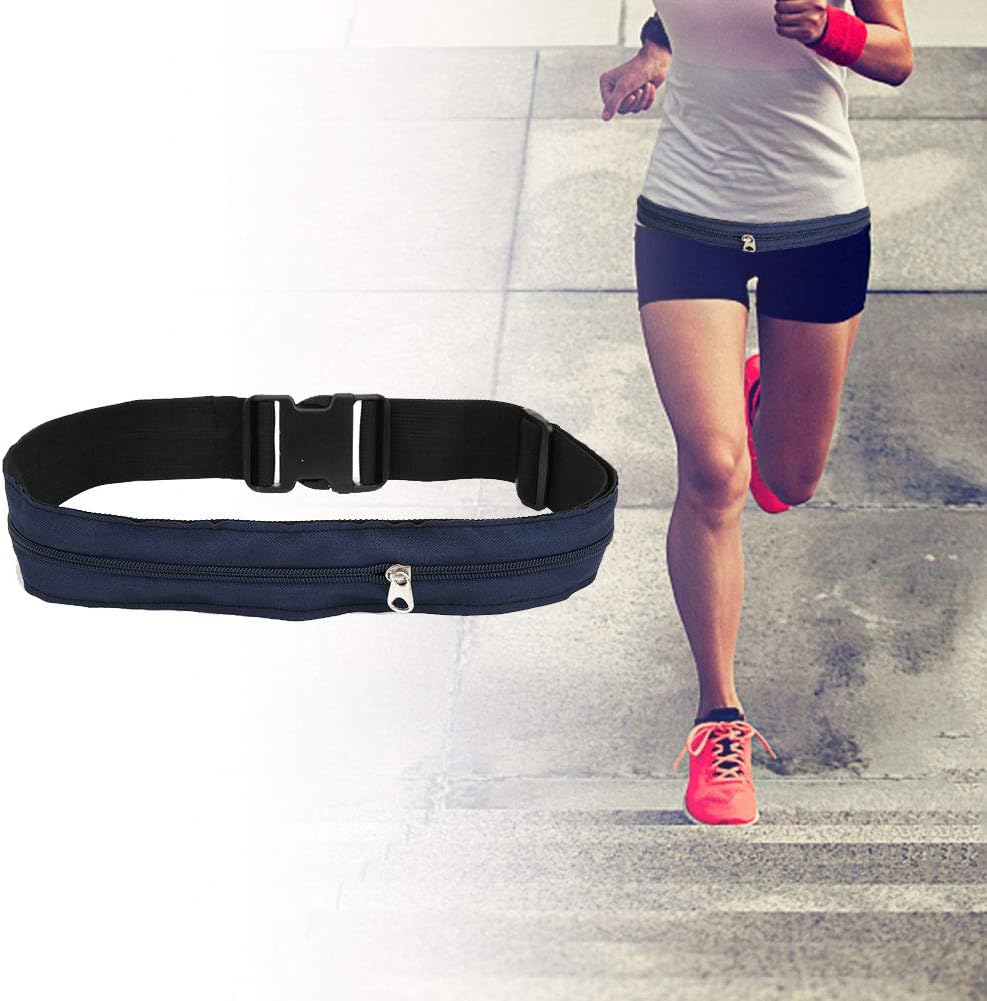Anti Theft Money Belt with Zipper Pocket, Sports Waist Bag for Outdoor Activities, Concealed Wallet Belt for Running Travel Hiking, Secure Hidden Storage for Cash Cards Valuables (3CM)