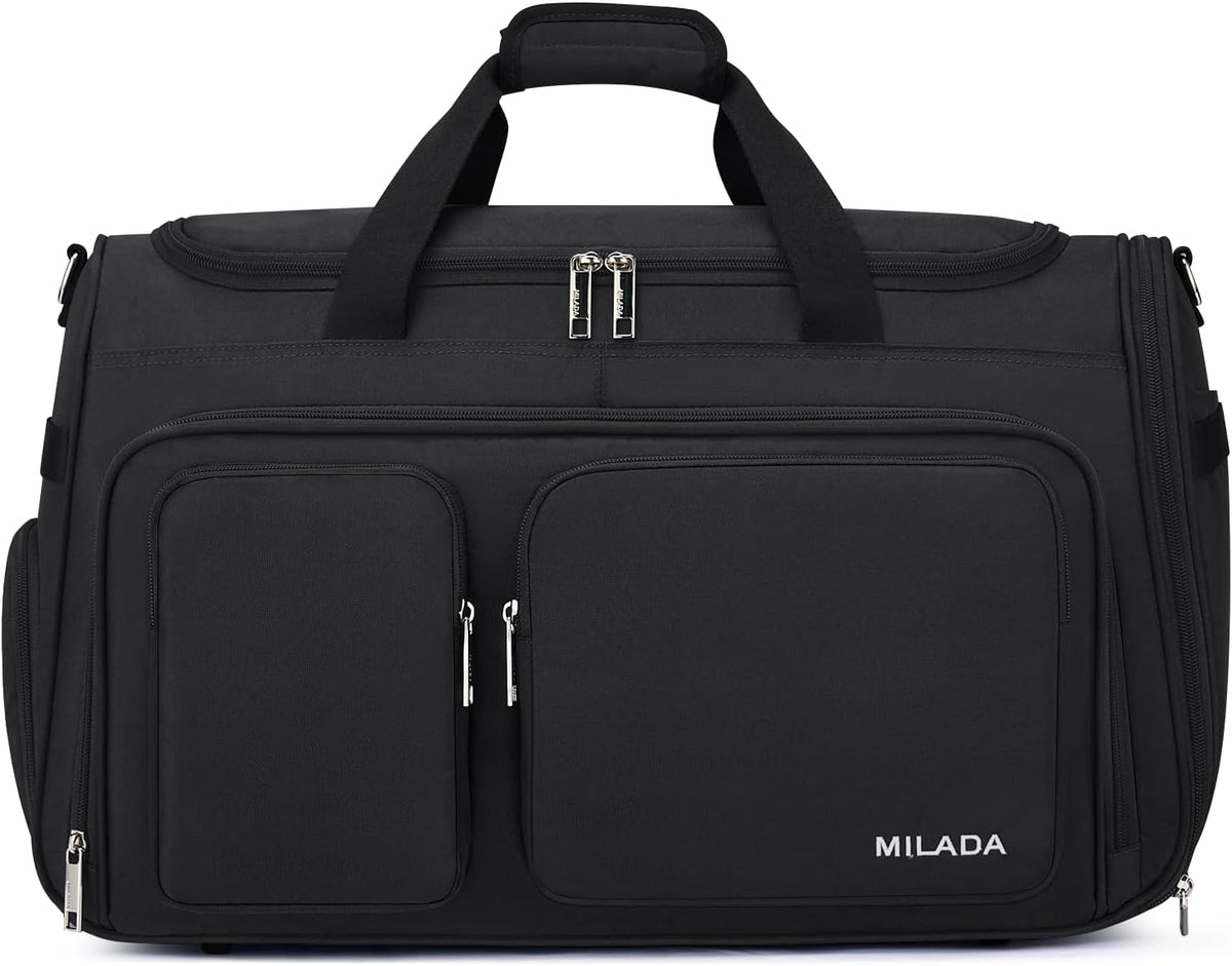 Underseat Carry On Luggage Bags for Travel Lightweight Foldable Carry On Bags for Airplanes Small Duffle Bag for Men Women TSA Approved Underseat Bag Travel Tote Bags, Black