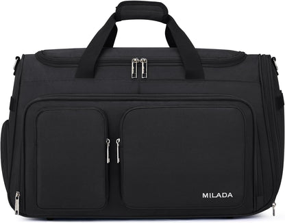 Underseat Carry On Luggage Bags for Travel Lightweight Foldable Carry On Bags for Airplanes Small Duffle Bag for Men Women TSA Approved Underseat Bag Travel Tote Bags, Black