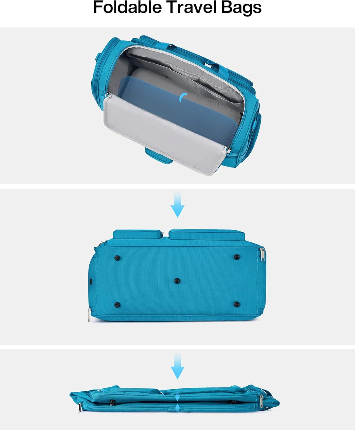 Underseat Carry On Luggage Bags for Travel Lightweight Foldable Carry On Bags for Airplanes Small Duffle Bag for Men Women TSA Approved Underseat Bag Travel Tote Bags, Black
