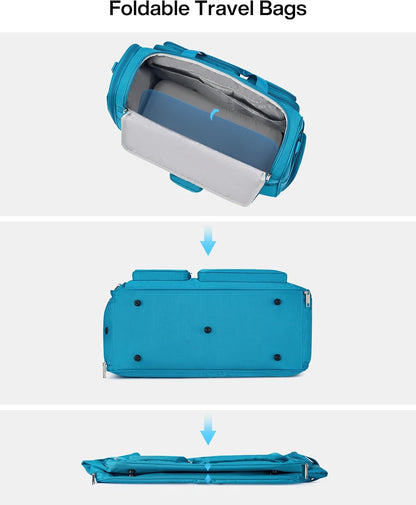 Underseat Carry On Luggage Bags for Travel Lightweight Foldable Carry On Bags for Airplanes Small Duffle Bag for Men Women TSA Approved Underseat Bag Travel Tote Bags, Black