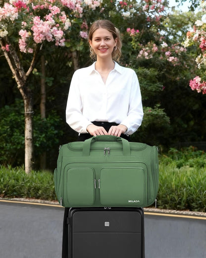 Underseat Carry On Luggage Bags for Travel Lightweight Foldable Carry On Bags for Airplanes Small Duffle Bag for Men Women TSA Approved Underseat Bag Travel Tote Bags, Black