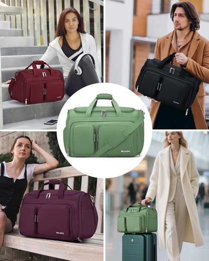 Underseat Carry On Luggage Bags for Travel Lightweight Foldable Carry On Bags for Airplanes Small Duffle Bag for Men Women TSA Approved Underseat Bag Travel Tote Bags, Black
