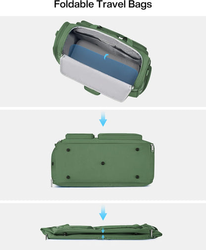 Underseat Carry On Luggage Bags for Travel Lightweight Foldable Carry On Bags for Airplanes Small Duffle Bag for Men Women TSA Approved Underseat Bag Travel Tote Bags, Black