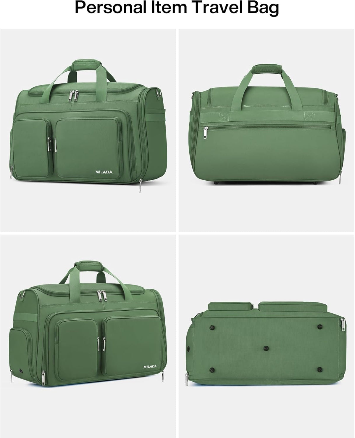 Underseat Carry On Luggage Bags for Travel Lightweight Foldable Carry On Bags for Airplanes Small Duffle Bag for Men Women TSA Approved Underseat Bag Travel Tote Bags, Black