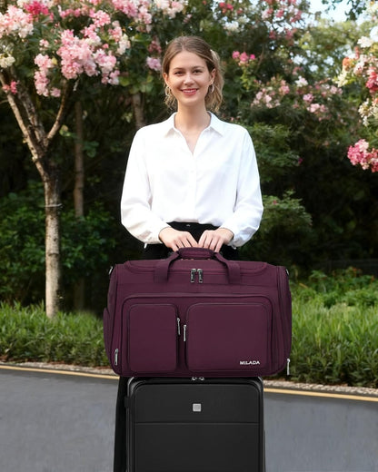 Underseat Carry On Luggage Bags for Travel Lightweight Foldable Carry On Bags for Airplanes Small Duffle Bag for Men Women TSA Approved Underseat Bag Travel Tote Bags, Black