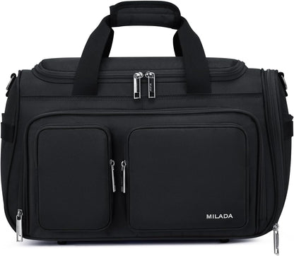 Underseat Carry On Luggage Bags for Travel Lightweight Foldable Carry On Bags for Airplanes Small Duffle Bag for Men Women TSA Approved Underseat Bag Travel Tote Bags, Black