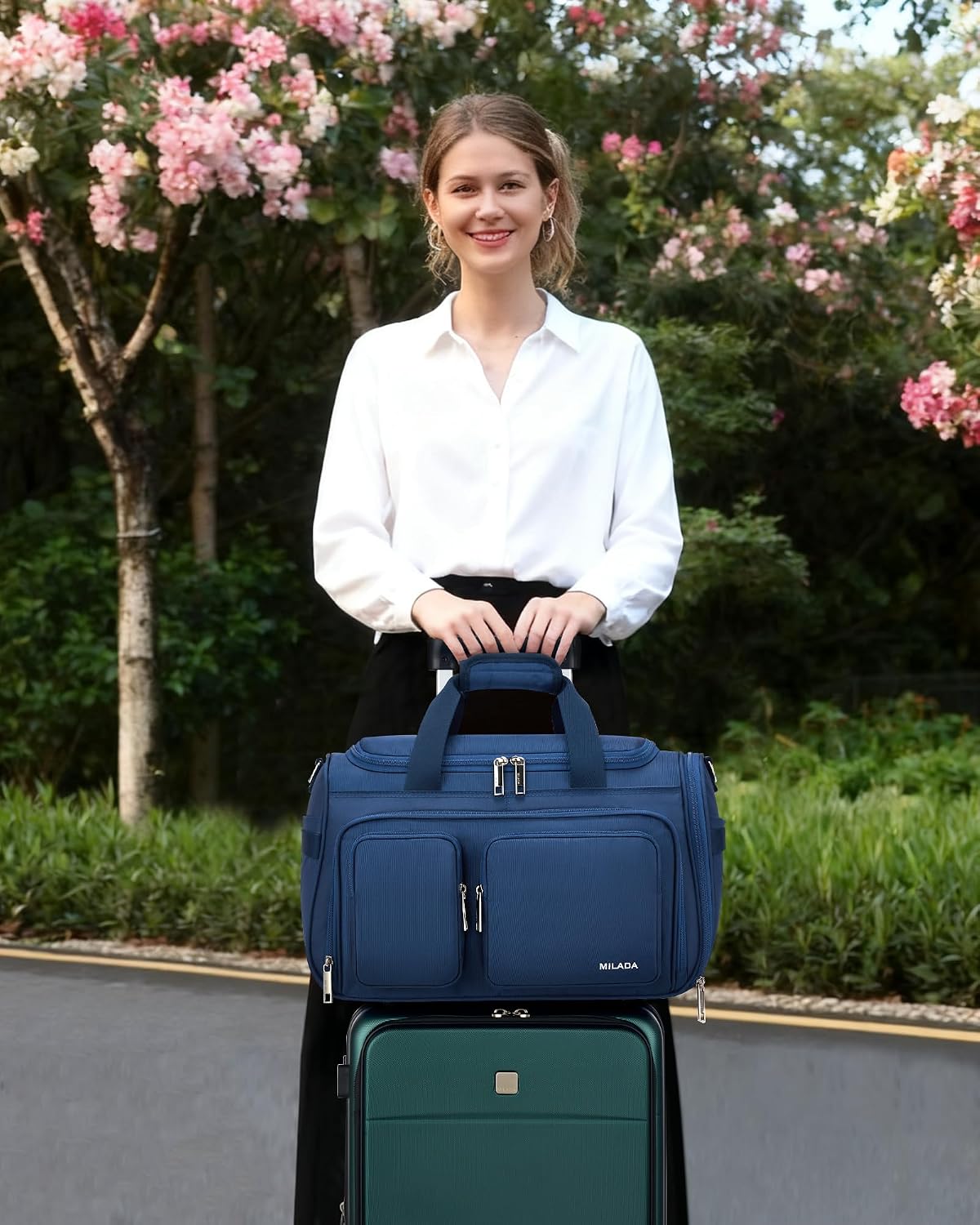 Underseat Carry On Luggage Bags for Travel Lightweight Foldable Carry On Bags for Airplanes Small Duffle Bag for Men Women TSA Approved Underseat Bag Travel Tote Bags, Black