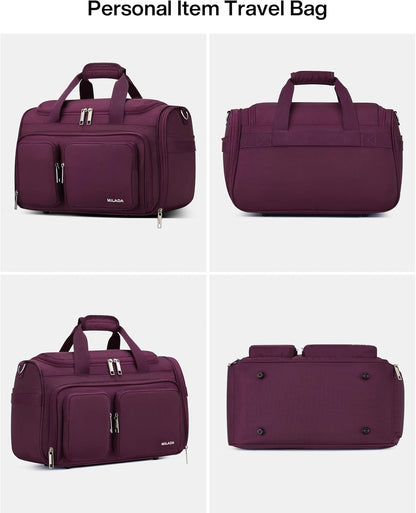 Underseat Carry On Luggage Bags for Travel Lightweight Foldable Carry On Bags for Airplanes Small Duffle Bag for Men Women TSA Approved Underseat Bag Travel Tote Bags, Black