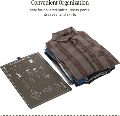 Pack-It Reveal Garment Folder - Travel Garment Bag with Compression Wings to Maximize Luggage Space - Convenient Top Handle - Quick Drying Material - Black - Large