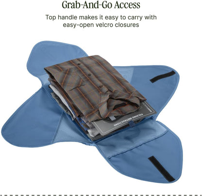 Pack-It Reveal Garment Folder - Travel Garment Bag with Compression Wings to Maximize Luggage Space - Convenient Top Handle - Quick Drying Material - Black - Large
