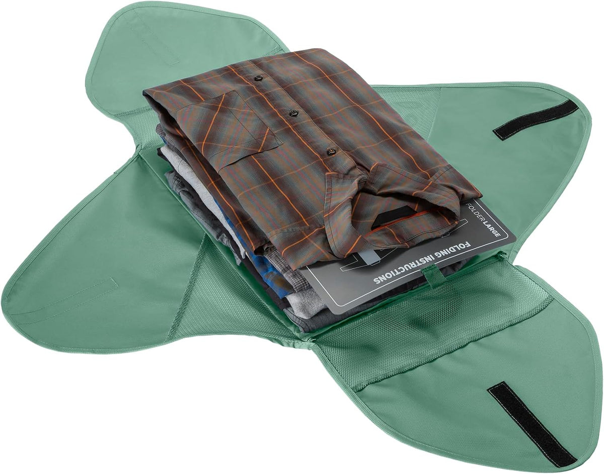Pack-It Reveal Garment Folder - Travel Garment Bag with Compression Wings to Maximize Luggage Space - Convenient Top Handle - Quick Drying Material - Black - Large