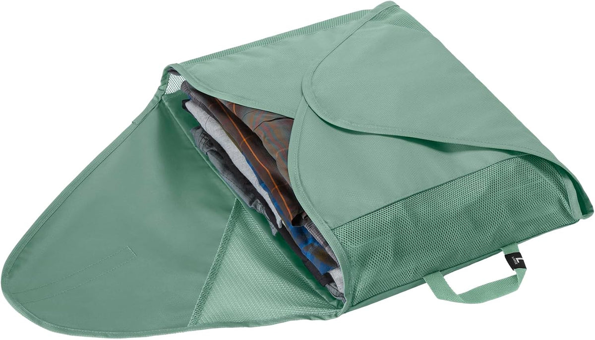 Pack-It Reveal Garment Folder - Travel Garment Bag with Compression Wings to Maximize Luggage Space - Convenient Top Handle - Quick Drying Material - Black - Large