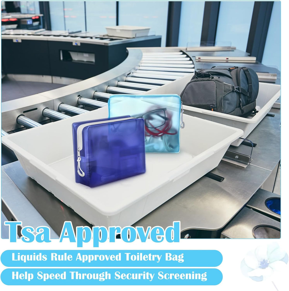 4 Pack TSA Approved Travel Toiletry Bags Frosted Translucent Leak-proof Cosmetic Makeup Bags for Women Men Travel Organizer Airport Security(Pastel,8.5 x 6.3 x 2.9 Inch)