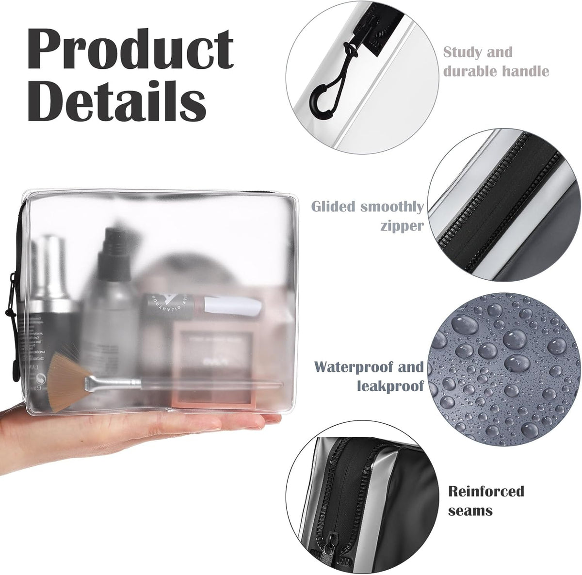 4 Pack TSA Approved Travel Toiletry Bags Frosted Translucent Leak-proof Cosmetic Makeup Bags for Women Men Travel Organizer Airport Security(Pastel,8.5 x 6.3 x 2.9 Inch)