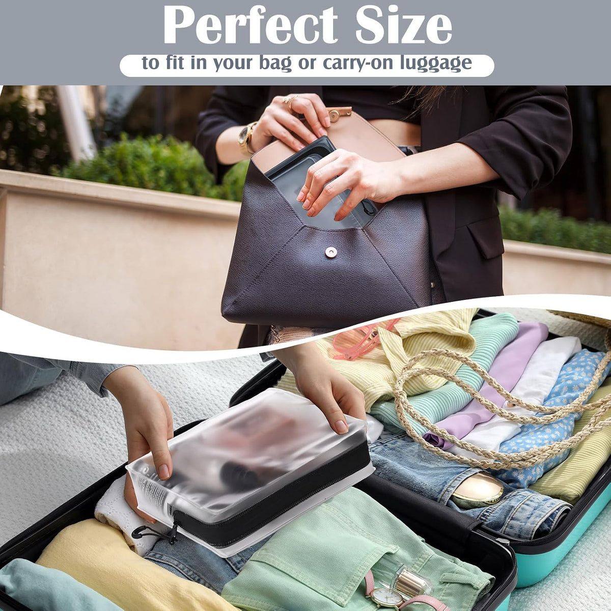 4 Pack TSA Approved Travel Toiletry Bags Frosted Translucent Leak-proof Cosmetic Makeup Bags for Women Men Travel Organizer Airport Security(Pastel,8.5 x 6.3 x 2.9 Inch)