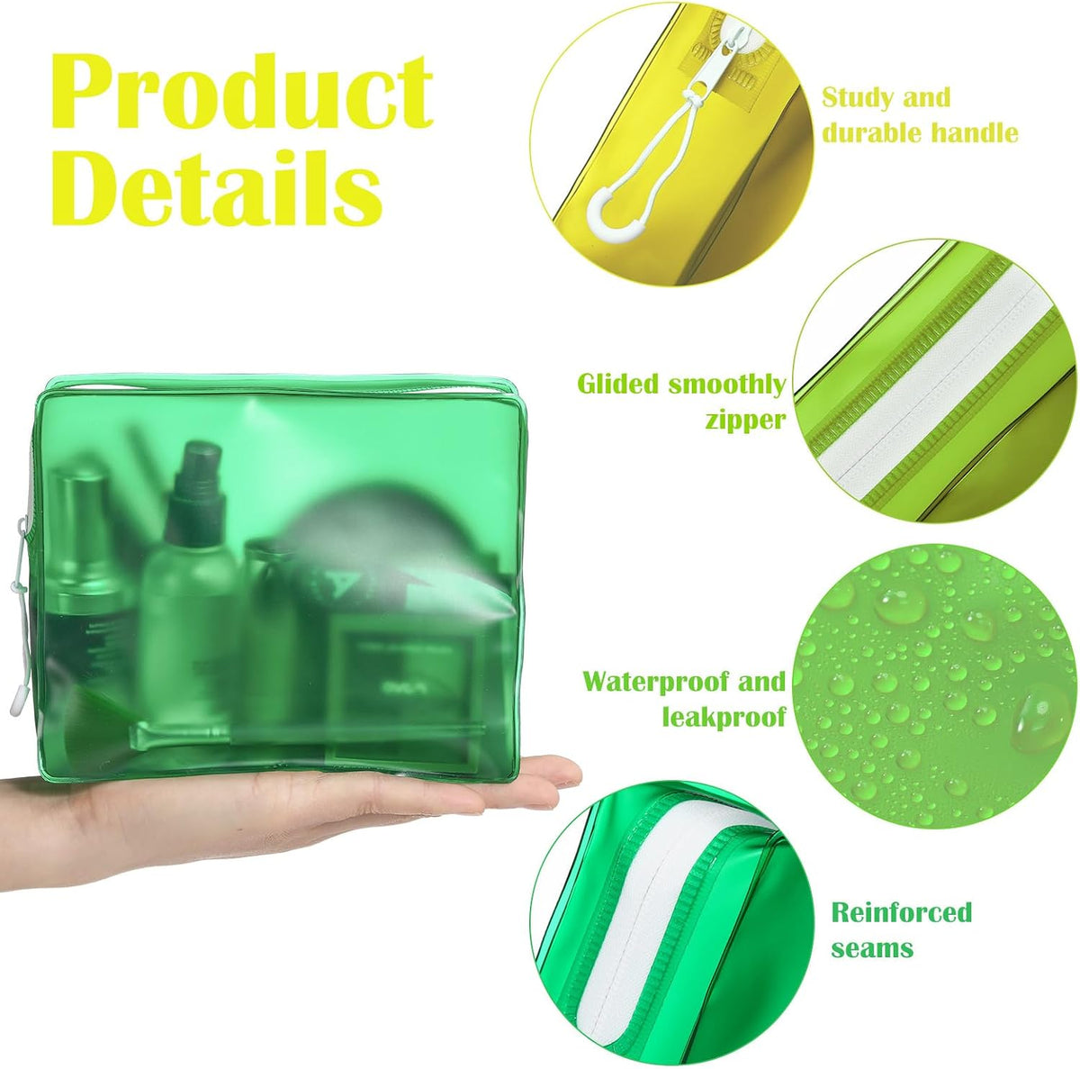 4 Pack TSA Approved Travel Toiletry Bags Frosted Translucent Leak-proof Cosmetic Makeup Bags for Women Men Travel Organizer Airport Security(Pastel,8.5 x 6.3 x 2.9 Inch)