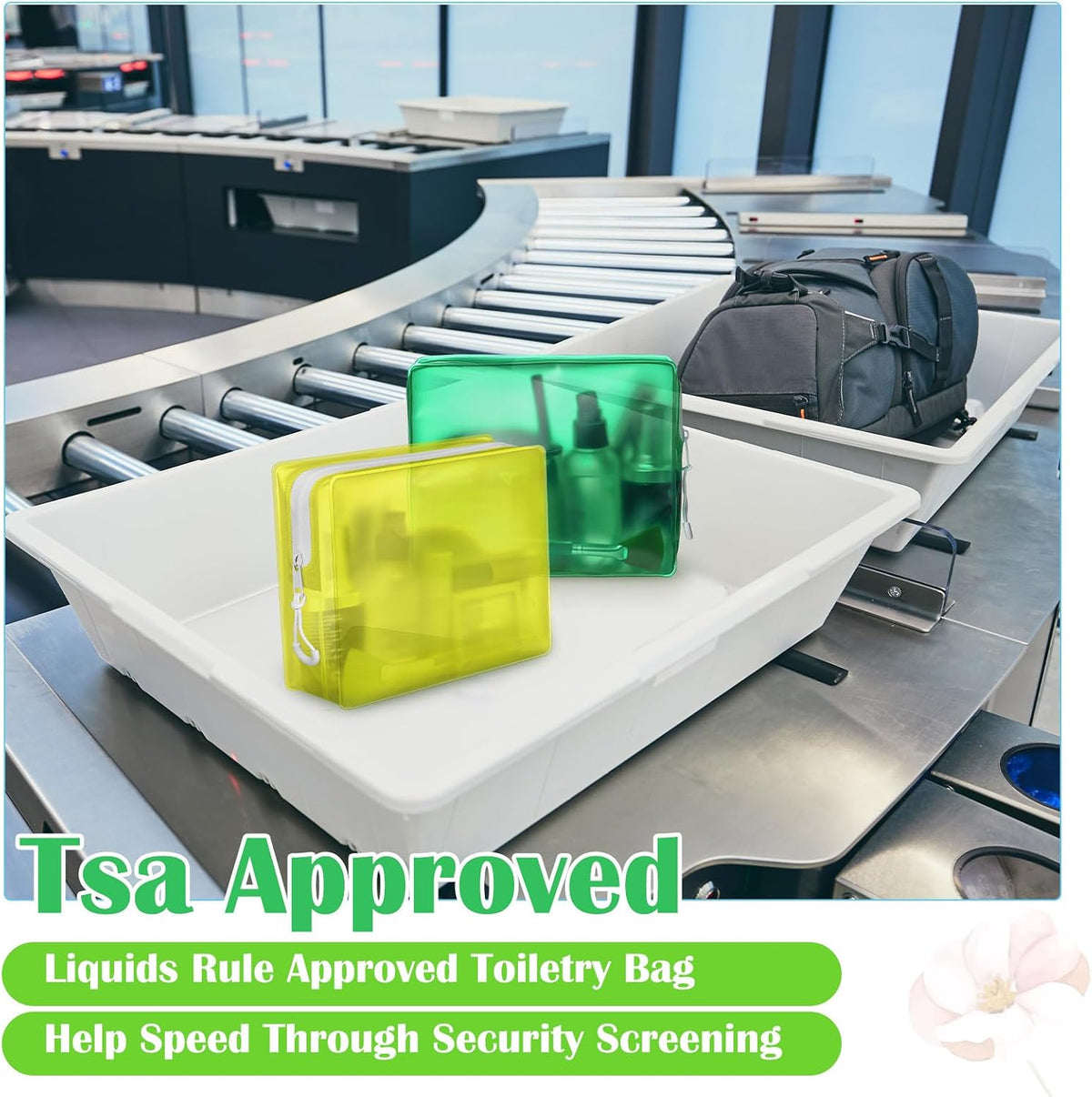 4 Pack TSA Approved Travel Toiletry Bags Frosted Translucent Leak-proof Cosmetic Makeup Bags for Women Men Travel Organizer Airport Security(Pastel,8.5 x 6.3 x 2.9 Inch)