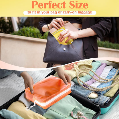 4 Pack TSA Approved Travel Toiletry Bags Frosted Translucent Leak-proof Cosmetic Makeup Bags for Women Men Travel Organizer Airport Security(Pastel,8.5 x 6.3 x 2.9 Inch)