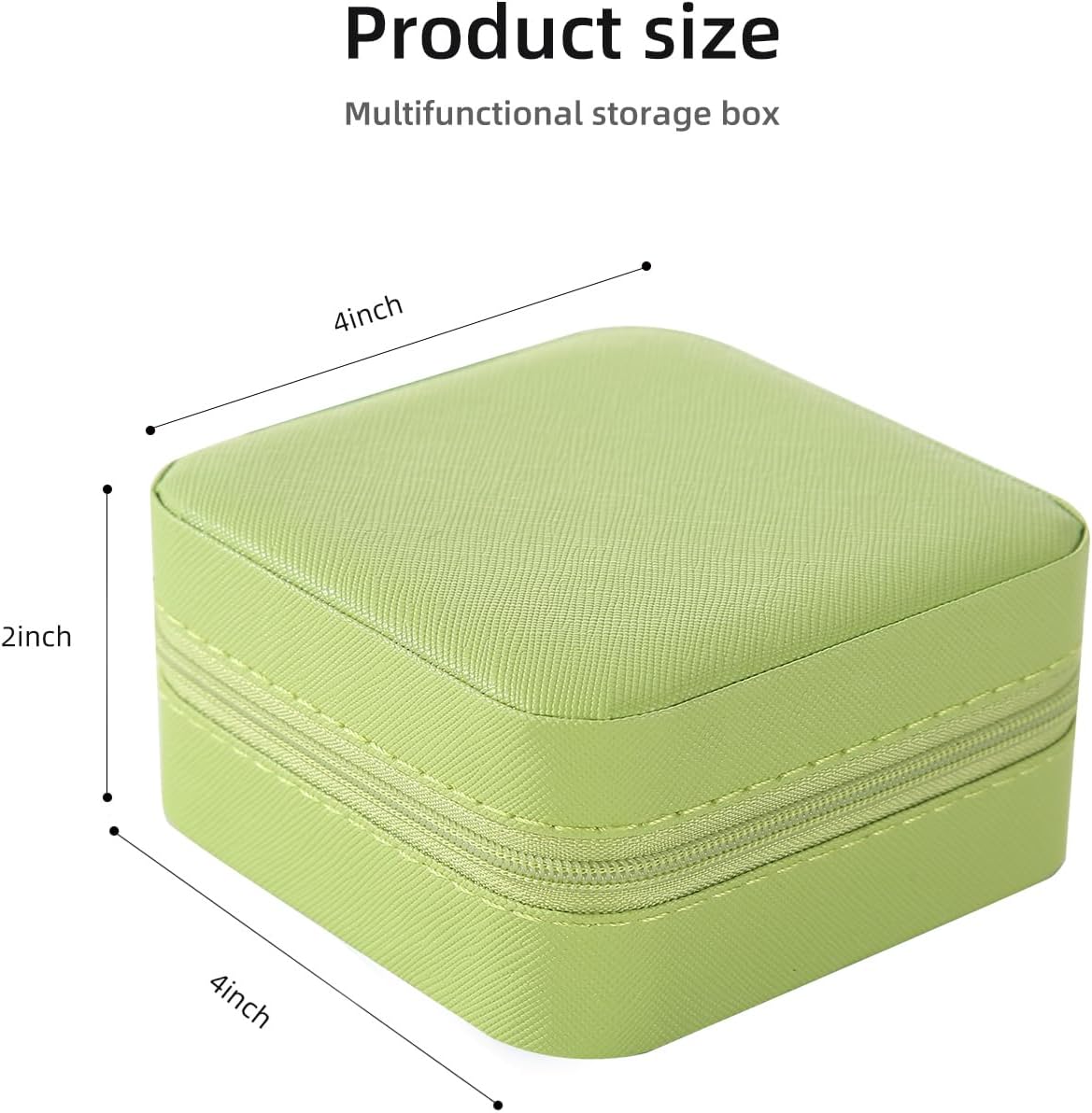 Travel jewelry case Travel jewelry box Travel Jewelry Organizer Small box Gift for Girls Women with Mirror(Green)