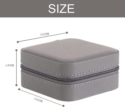 Travel jewelry case Travel jewelry box Travel Jewelry Organizer Small box Gift for Girls Women with Mirror(Green)