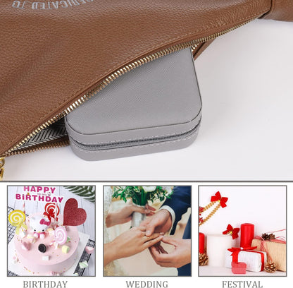 Travel jewelry case Travel jewelry box Travel Jewelry Organizer Small box Gift for Girls Women with Mirror(Green)