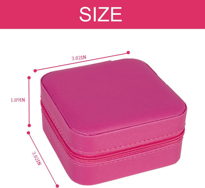 Travel jewelry case Travel jewelry box Travel Jewelry Organizer Small box Gift for Girls Women with Mirror(Green)
