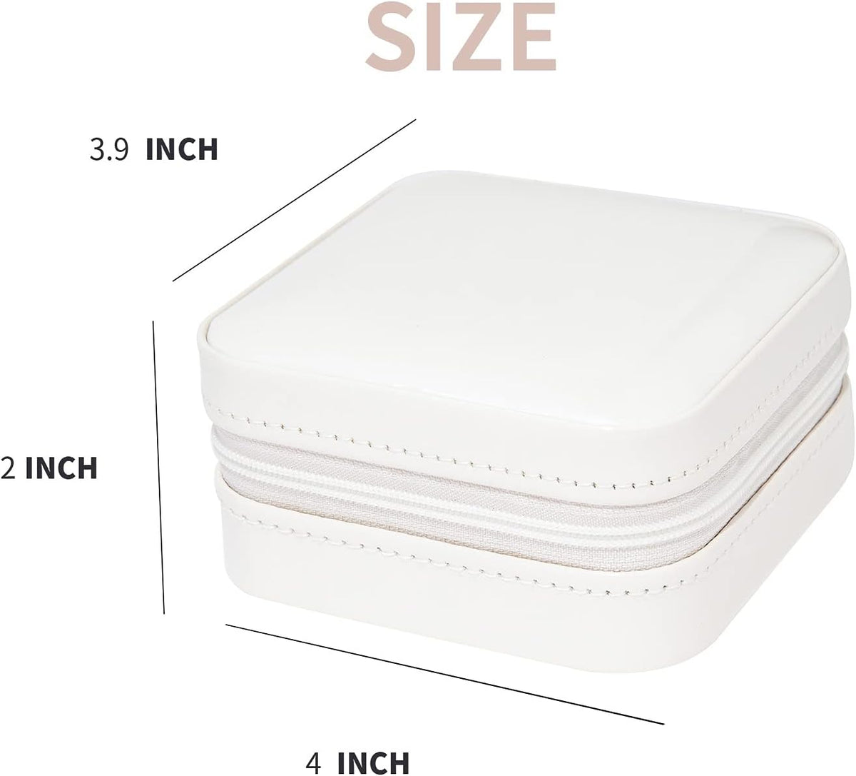 Travel jewelry case Travel jewelry box Travel Jewelry Organizer Small box Gift for Girls Women with Mirror(Green)